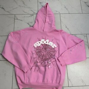 Spider Graphic Pink Hoodie
